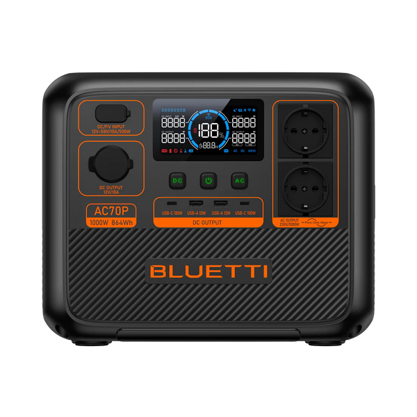 BLUETTI AC70P Portable Power Station | 1000W 864Wh