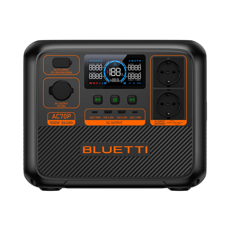 BLUETTI AC70P Portable Power Station | 1000W 864Wh