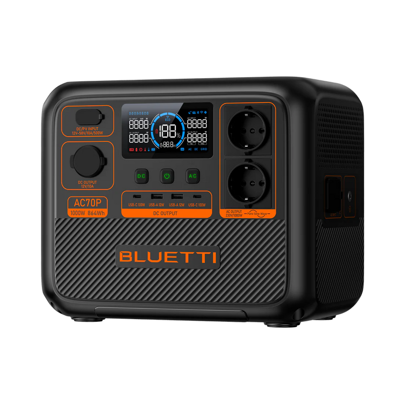 BLUETTI AC70P Portable Power Station | 1000W 864Wh