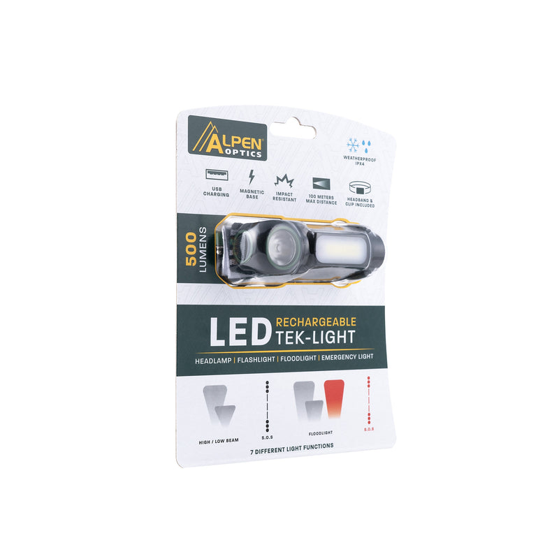 Alpen LED Rechargeable Tek-Light Headlamp