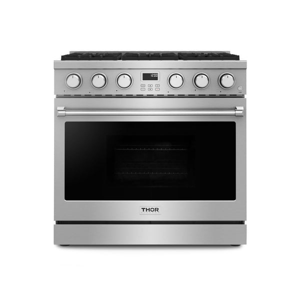 Thor Kitchen ARG36 - 36 Inch Contemporary Professional Gas Range in Stainless Steel