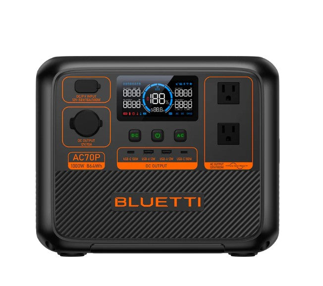 BLUETTI AC70P Portable Power Station | 1000W 864Wh