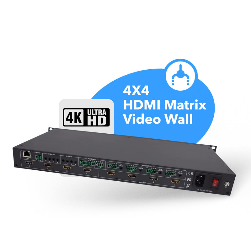 18Gbps 4x4 Seamless UHD Matrix (UHD-404VW)