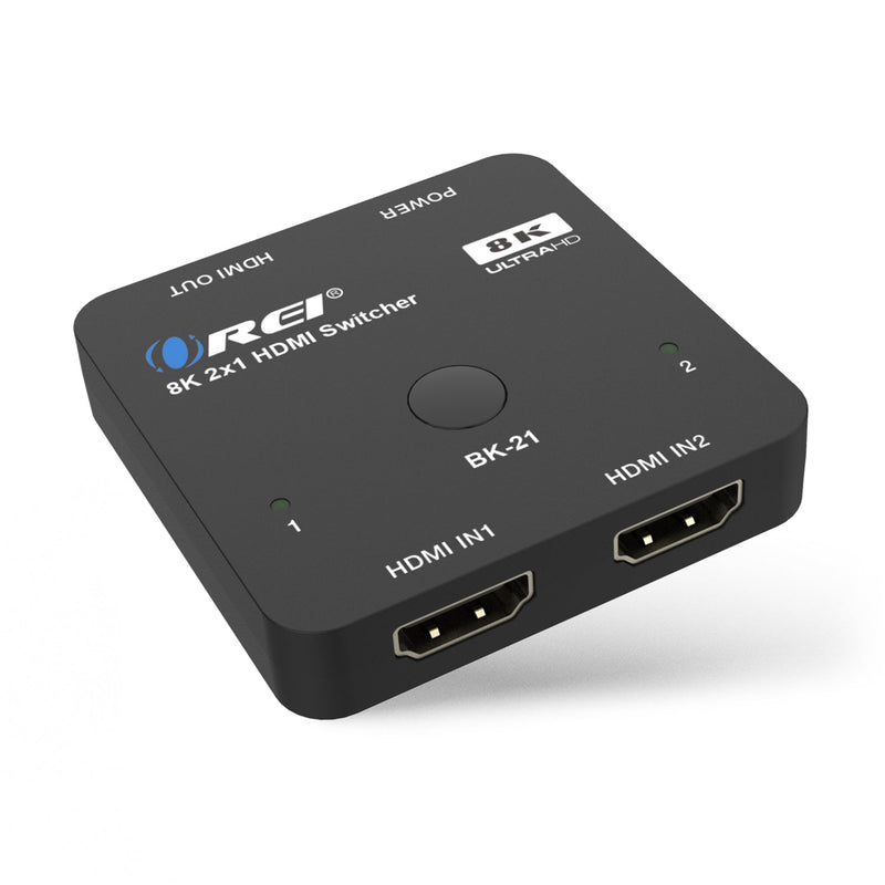 2 in 1 out 8K HDMI Switch with HDR10+ & Dolby Vision (BK-21)