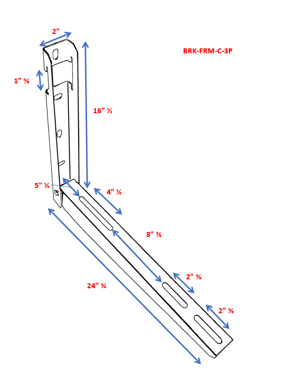 Soporte de montaje plegable para unidad minisplit con nivelador