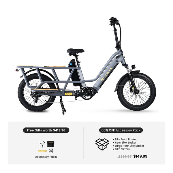 CycWagen Dual Battery Longtail Cargo Ebike