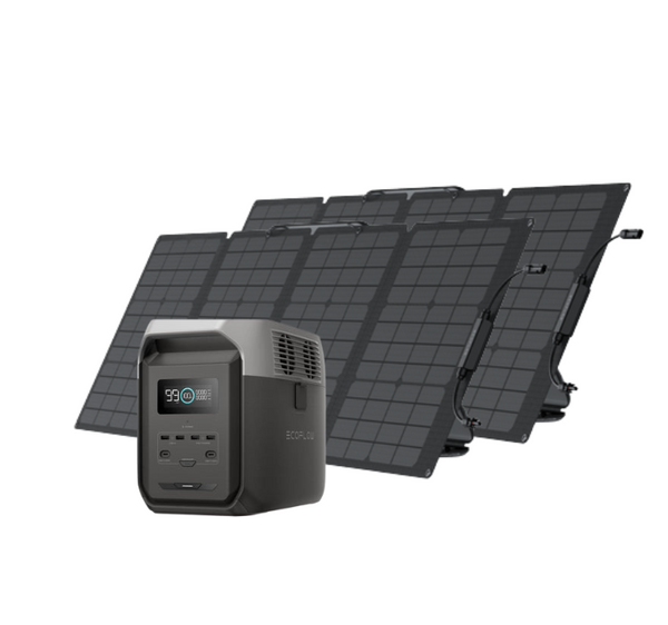 Central eléctrica EcoFlow DELTA 3 1500 + panel solar de 110 W * 2