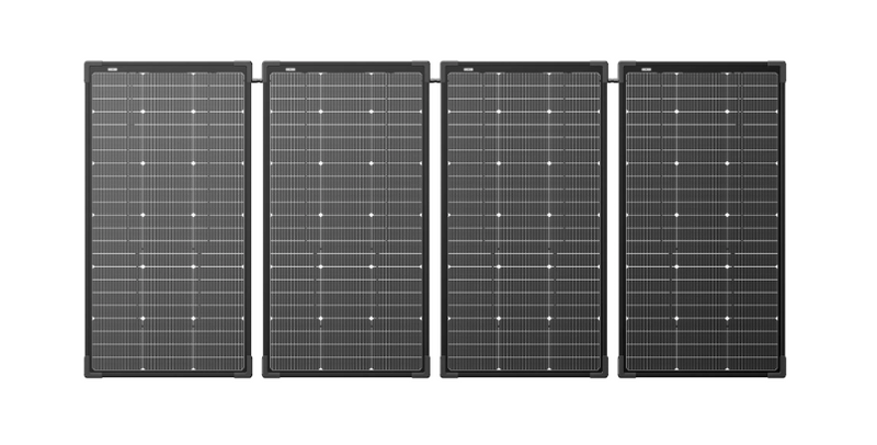 Panel solar modular bifacial EcoFlow de 125 W (kit de 4 piezas de 500 W) 