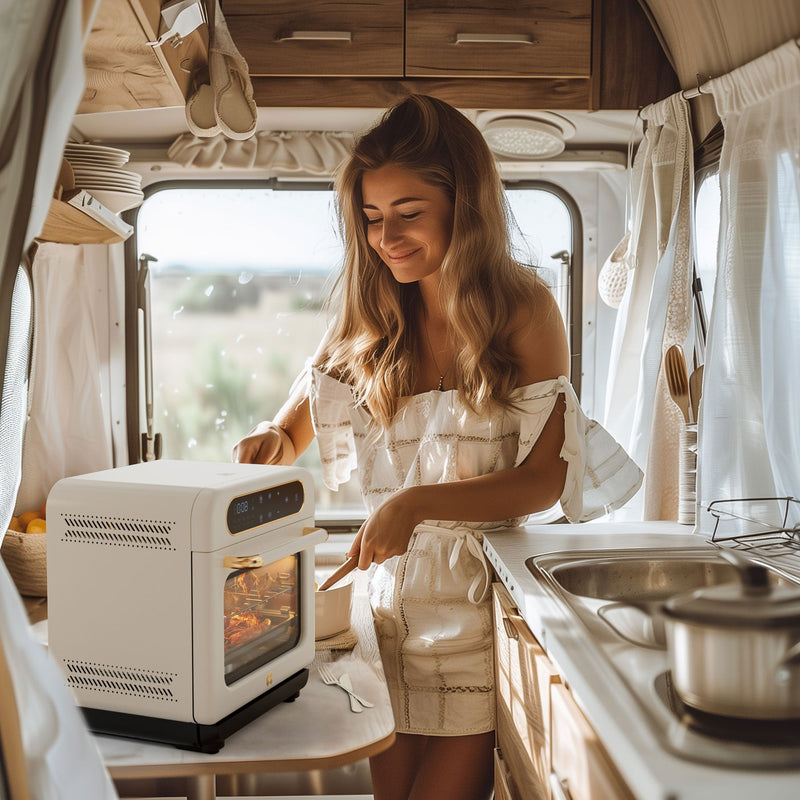 Ciarra Nosh 8-in-1 steam oven with air fryer ivory mist