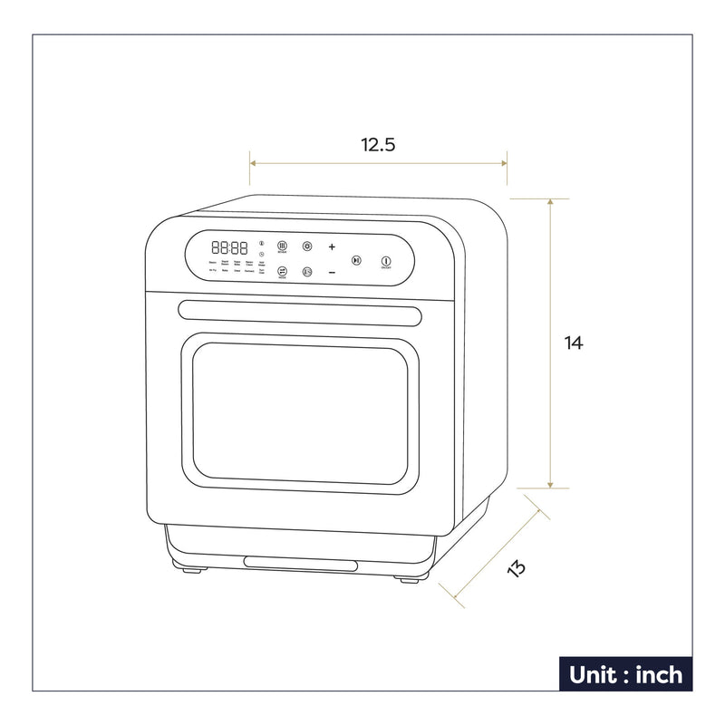 Ciarra Nosh 8-in-1 steam oven with air fryer ivory mist