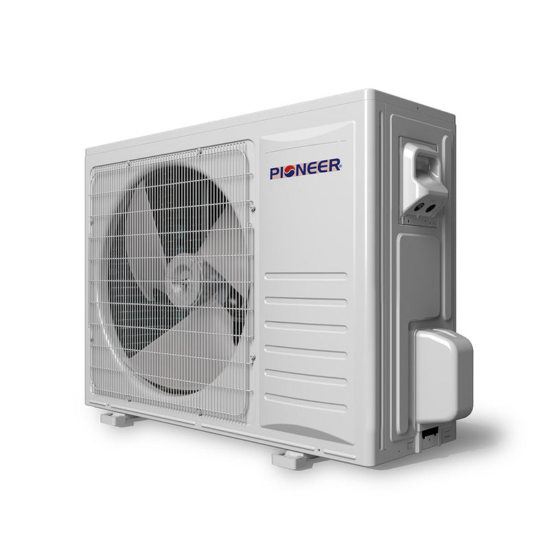 Sistema de aire acondicionado con bomba de calor Inverter+ central con conductos y split de 24 000 BTU y 16,5 SEER2 de Pioneer®, segunda generación