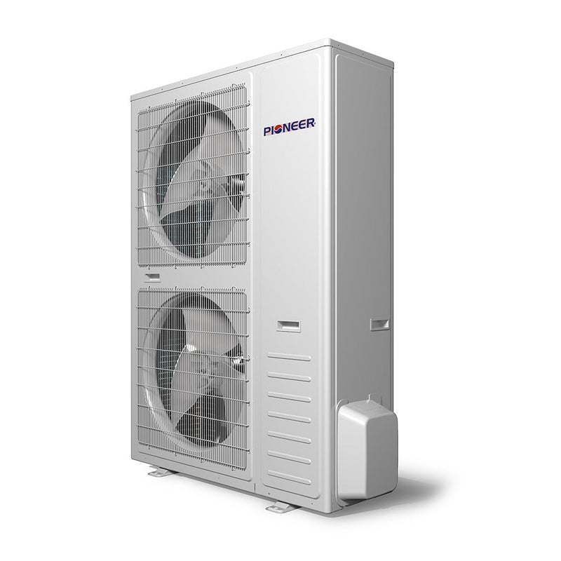 Sistema de aire acondicionado con bomba de calor Inverter+ central con conductos y split de 48 000 BTU y 17,5 SEER2 de Pioneer®, segunda generación