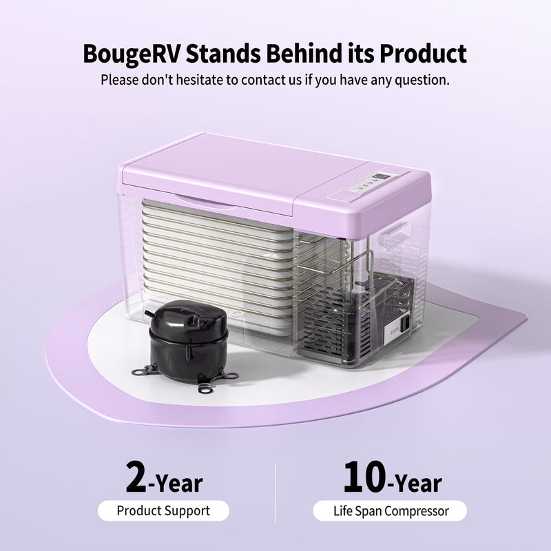 BougeRV 12V 23 Quart Purple Mini Fridge