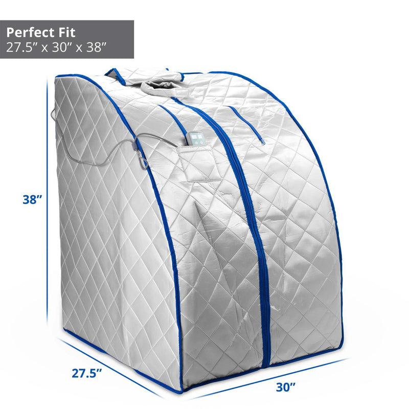 Durasage Health - Infrared Heated Personal Sauna with Heating Foot Pad and Chair