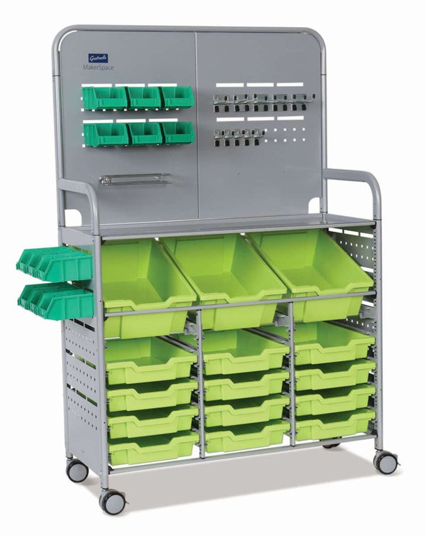 Gratnells MakerSpace Cart  40.00x17.00x62.00in Jolly Lime