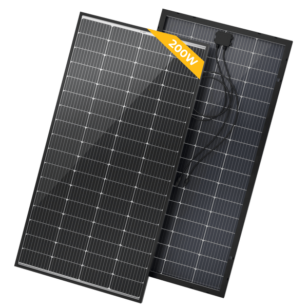 Panel solar monocristalino rígido bifacial 10BB de 200 vatios de BougeRV