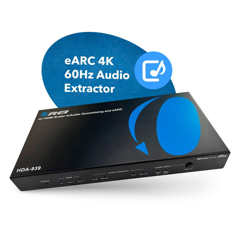 EARC Audio Extractor 4K@60Hz, Downmixing L/R HDMI Downscaler & 2.0 ARC Support, 18Gbps Bandwidth (HDA-939)