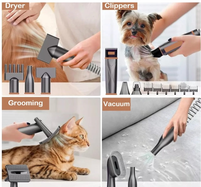 PETVACCO Pet Grooming Vacuum/Hair Dryer & Nail Grinder Kit / Wellbots