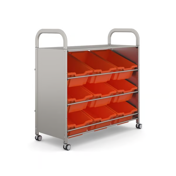 Gratnells Callero Plus Tilted Tray Cart with Deep Trays  40.9x18.5x41.5in