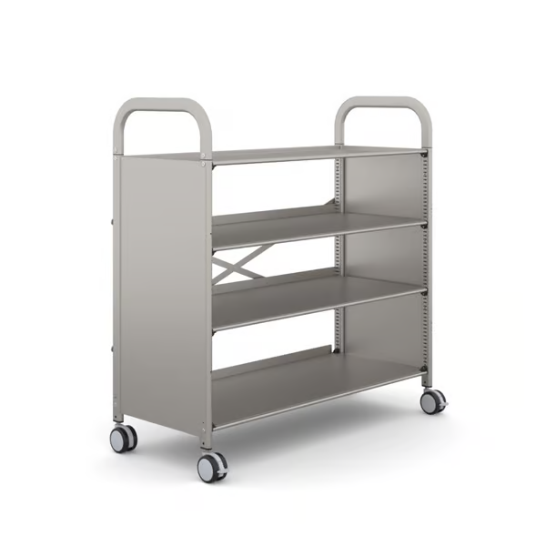 Gratnells Callero Flat Shelf Book Cart  40.20x16.90x41.50in Steel