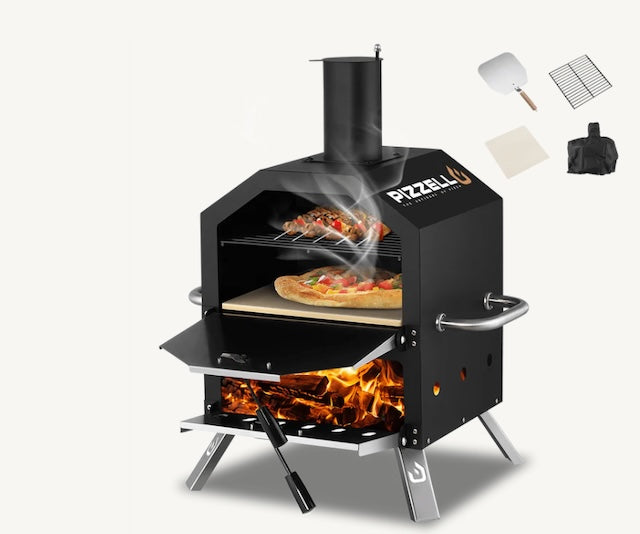 Pizzello X50008BK Freestanding Two layers Wood Fired Pizza Oven X50008BK / Wellbots