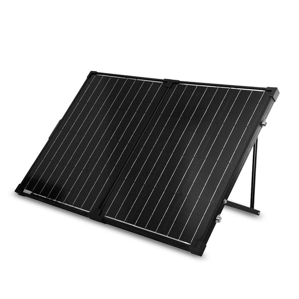 Maleta solar plegable monocristalina de 100 vatios y 12 voltios de Renogy sin controlador