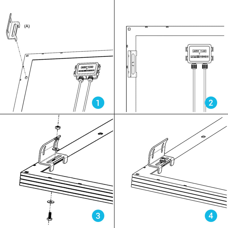 Renogy RNG-MTS-ACB - Solar Panel Mounting Curved Z Bracket - Set of 4