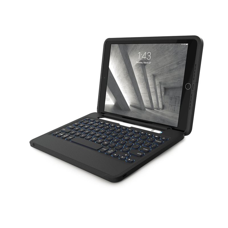 Zagg - Funda y teclado Rugged Book Go para Apple iPad 10.2 / Air 10.5 / Pro 10.5 - Negro