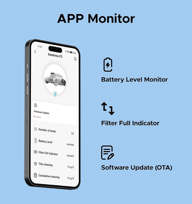 Genkinno P2 Cordless Robotic Pool Cleaner