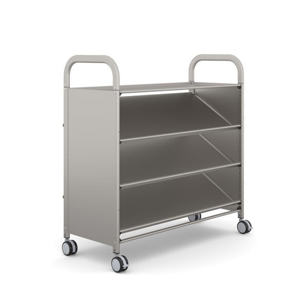 Carrito para libros con estantes inclinables Gratnells Callero de 40,20 x 16,90 x 41,50 pulgadas de acero