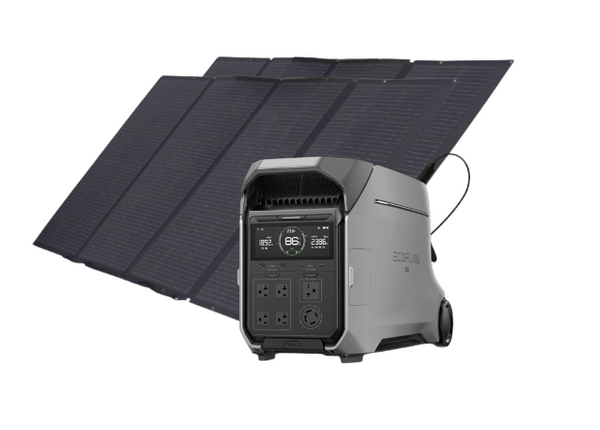 Central eléctrica portátil EcoFlow DELTA Pro 3 + 2 paneles solares portátiles de 400 W 