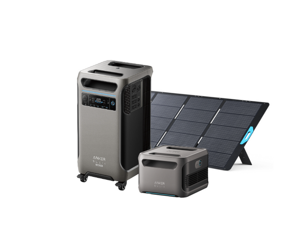 Anker SOLIX F3800 Plus Portable Power Station, 3840Wh + Expansion Battery + 400W Solar Panel