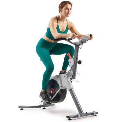 Sunny Health & Fitness Prime Magnetic Belt Drive Indoor Cycling Bike with Two Stage Transmission, Emergency Lever, and Exclusive SunnyFit App Bluetooth Connectivity - SF-B122061