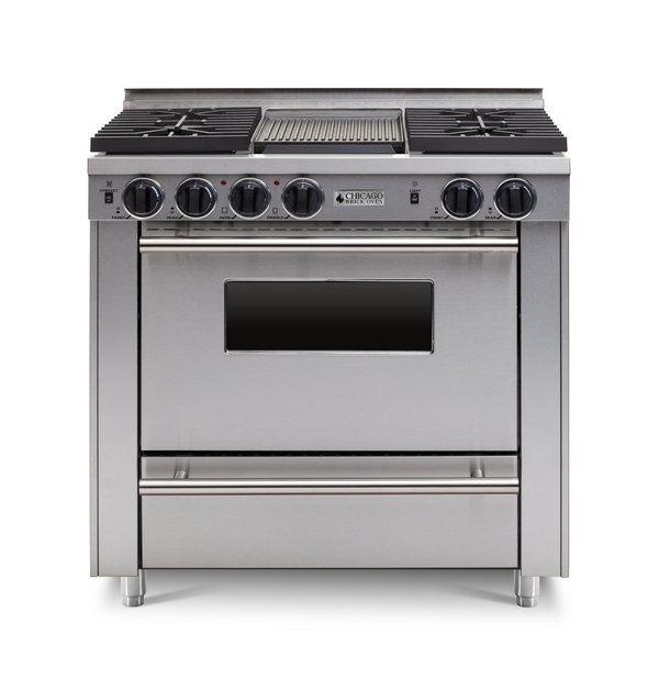 Chicago Brick Oven - 36” All-Gas Convection Range - Sealed Burners (4-6 Burners Option )