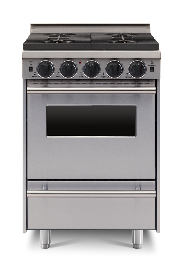 Chicago Brick Oven - 24” All Gas Convection Range - Sealed Burners