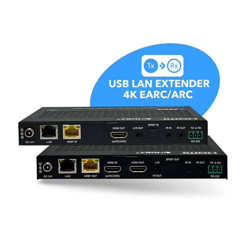 4K KVM HDMI Extender With HDBaseT Over CAT5e/6/7 Support eARC & IR Control - 350 Ft (UHD-EXB350EAU-K)