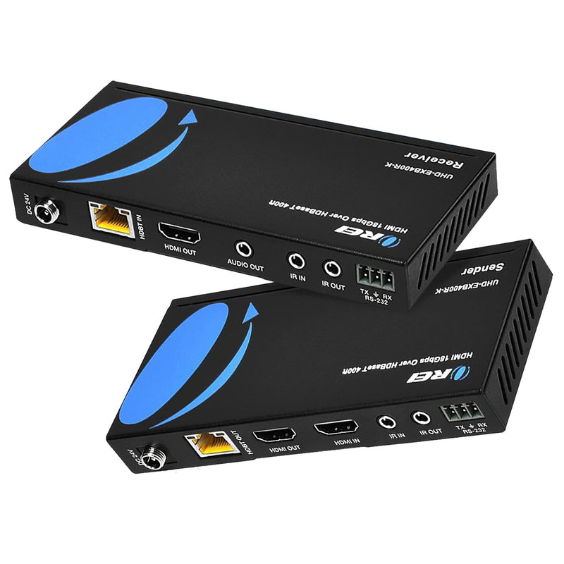 4K HDMI Extender with HDBaseT over CAT 6/7 up to 400 feet with IR control and loopout (UHD-EXB400R-K)