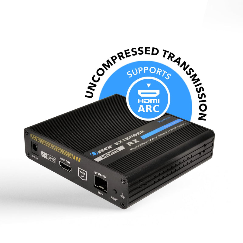 4K HDMI Extender Balun Over Fiber Optic Cable, HDR10, ARC & RS-232 Up to 40 KM - One to Many (Transmitter & Receivers sold separately)