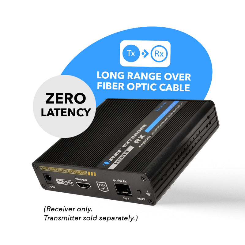 4K HDMI Extender Balun Over Fiber Optic Cable, HDR10, ARC & RS-232 Up to 40 KM - One to Many (Transmitter & Receivers sold separately)