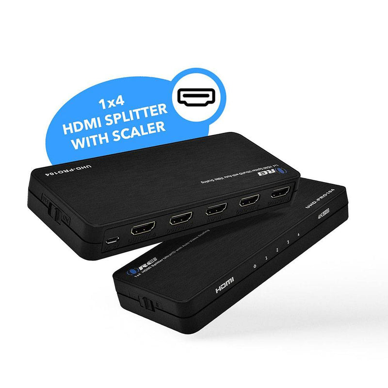 1x4 HDMI Splitter: 1-in 4-out, UltraHD 4K, Auto-Downscale, EDID (UHD-PRO104)