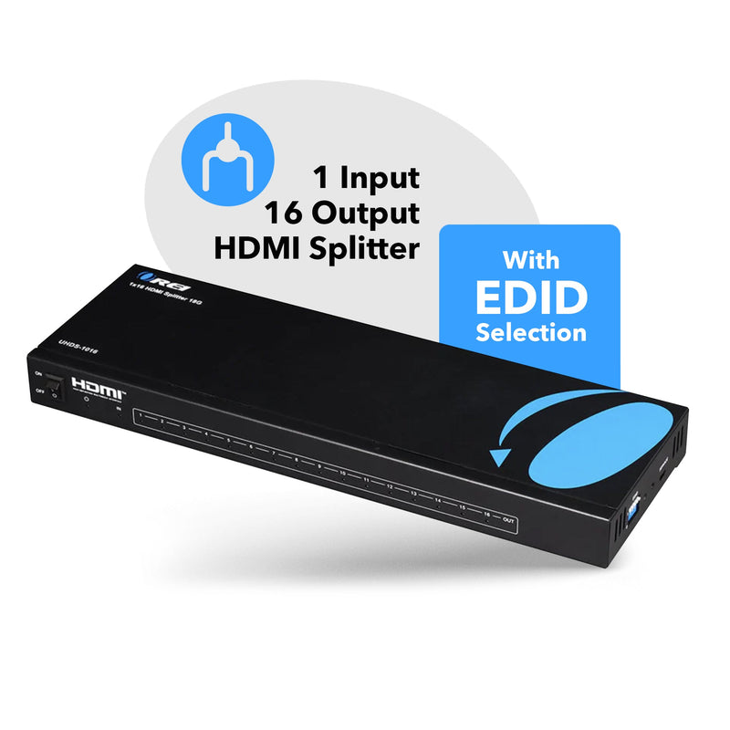 1x16 HDMI Splitter : 1-in 16-out, UltraHD 4K, EDID (UHDS-1016)