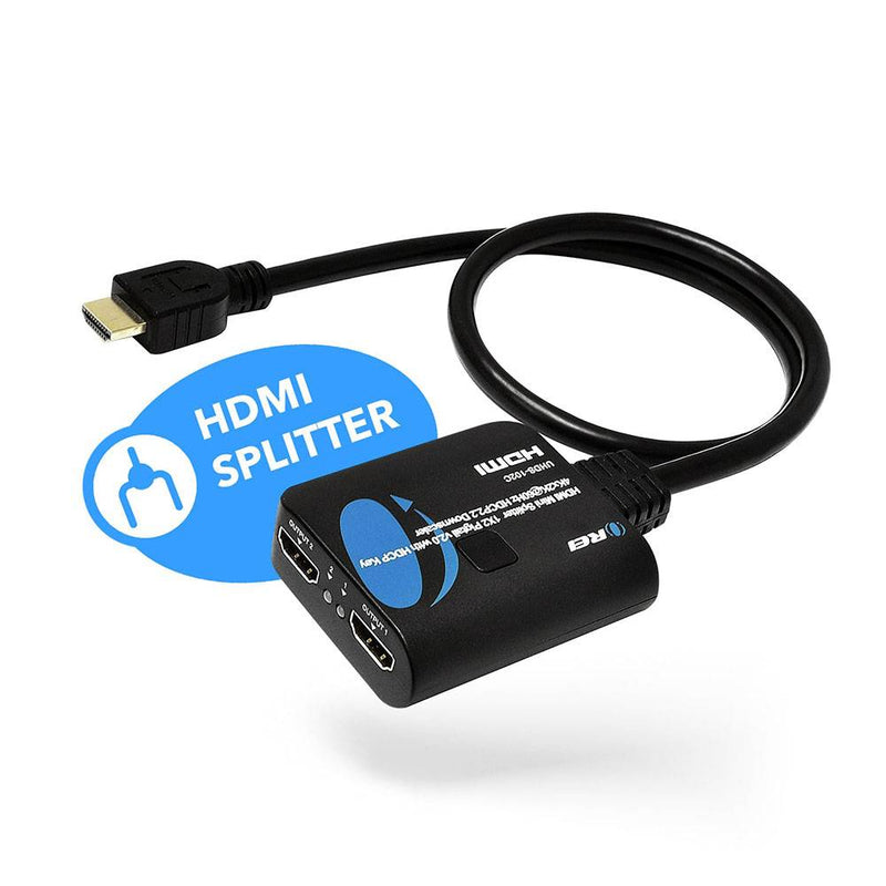 OREI HDMI Splitter 1 in 2 out with Downscaler, 3D, upto 4k@60Hz (UHDS-102C)