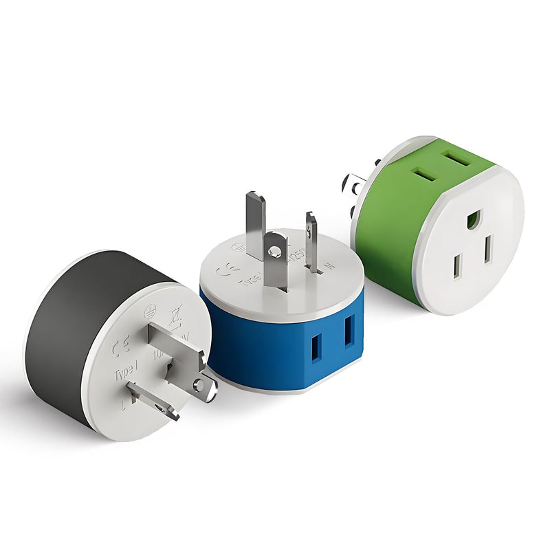 Australia, New Zealand Travel Adapter - 2 in 1 - Type I - Compact Design (US-16)