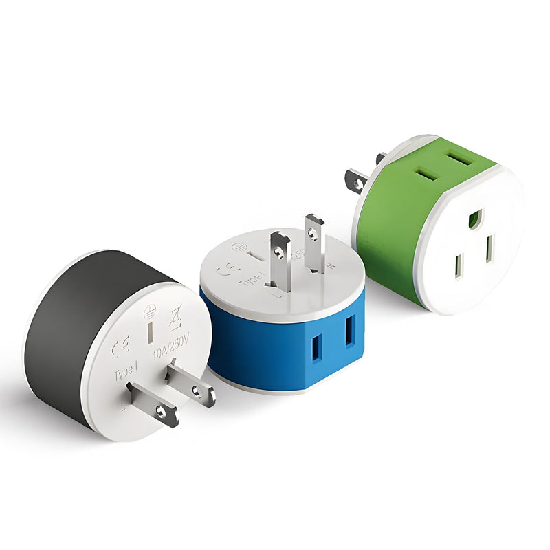 Japan, Philippines Travel Adapter - 2 in 1 - Type A - Compact Design (US-6)