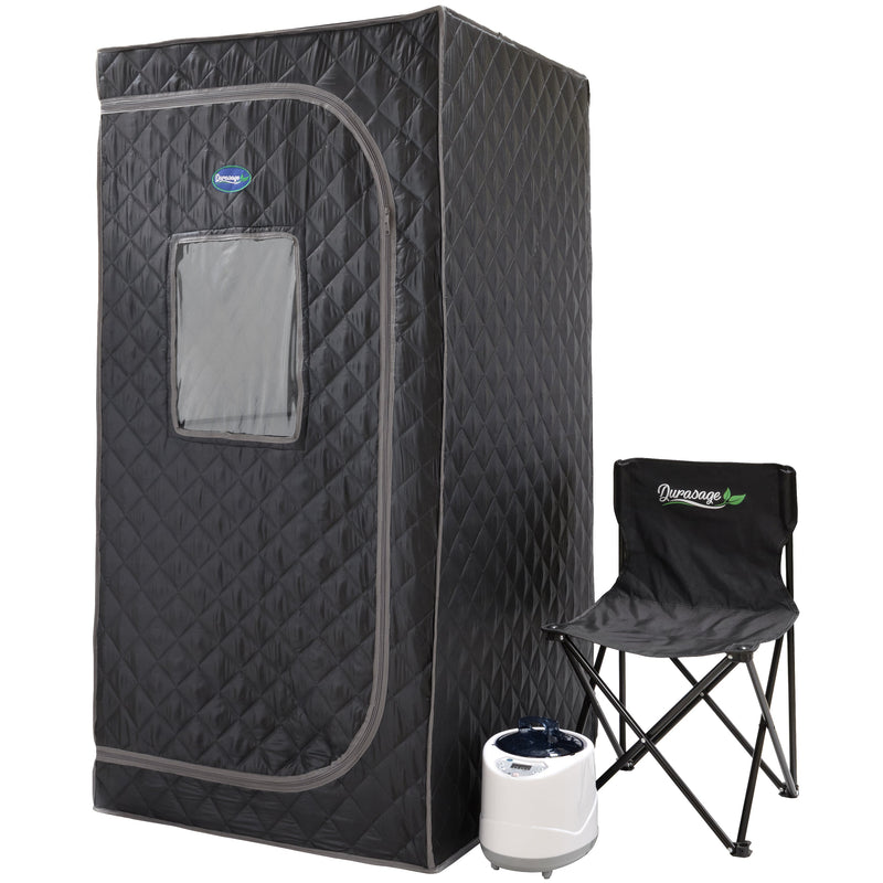 Durasage Health - Durasage Portable Full Body Steam Sauna for at Home | 1200W 2.6L Steam Generator Including Remote Control | Portable Chair (1-Person)