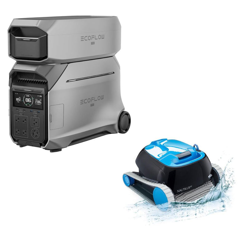 Special Bundle: EcoFlow DELTA Pro 3 Portable Power Station + Extra Battery + Maytronics Dolphin Nautilus CC Robotic Pool Cleaner