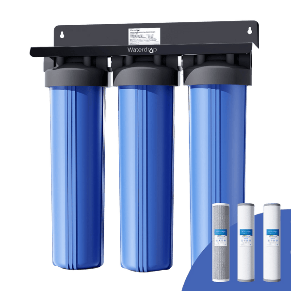 Waterdrop - 3-Stage Whole House Water Filter System | Reduce Iron & Manganese