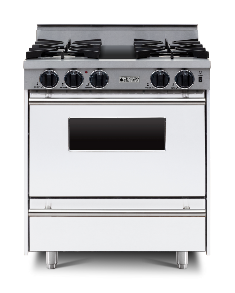 Horno de ladrillo Chicago - Cocina a gas de 30" LP - Quemadores abiertos