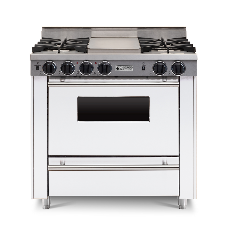 Horno de ladrillo Chicago - Cocina a gas LP de 36" - Quemador abierto