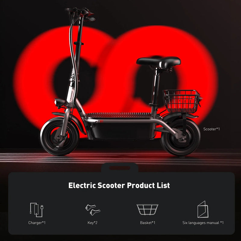 Patinete eléctrico iScooter F2 con asiento